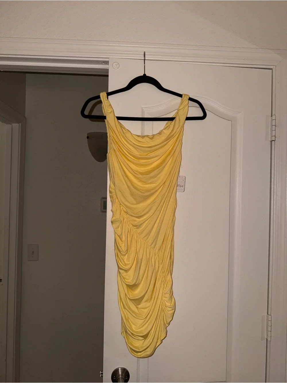 Free People Clea Mini Dress in Banana (butter yellow)